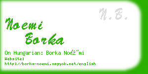 noemi borka business card